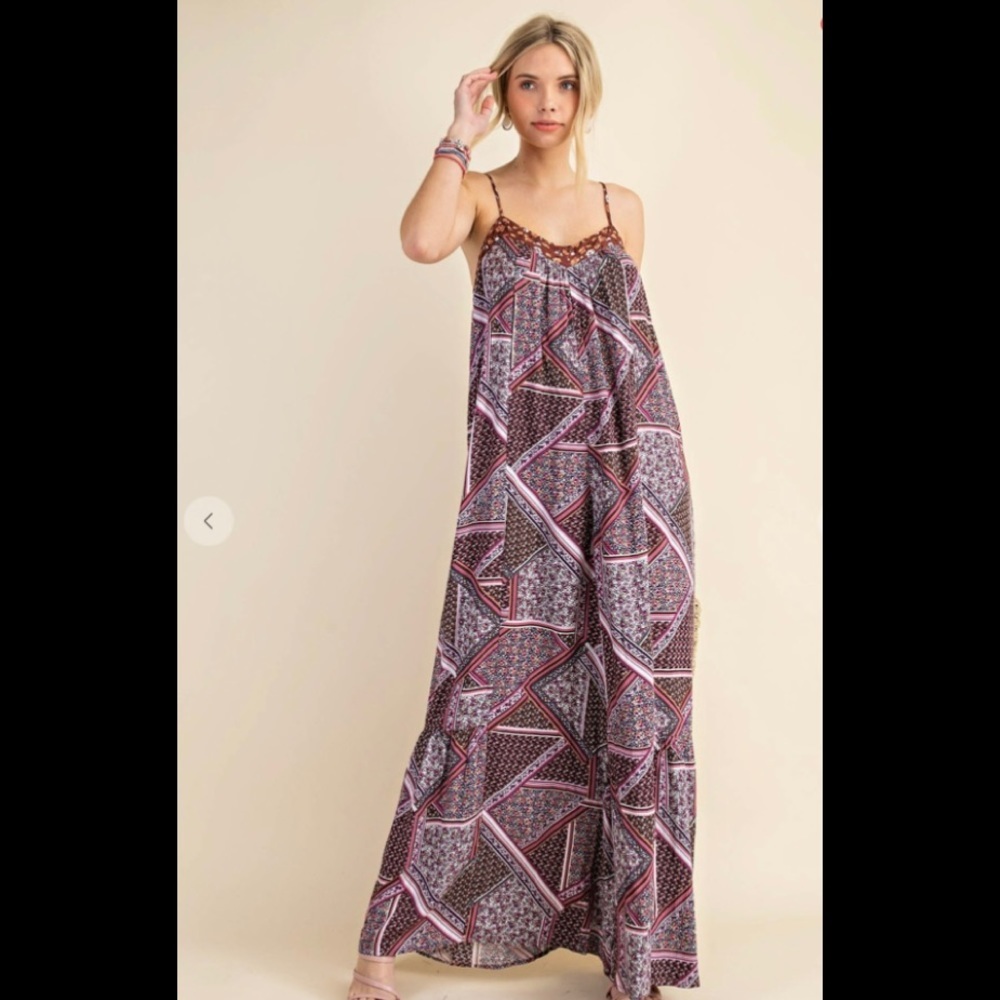 Scarf print multi colored jumpsuit